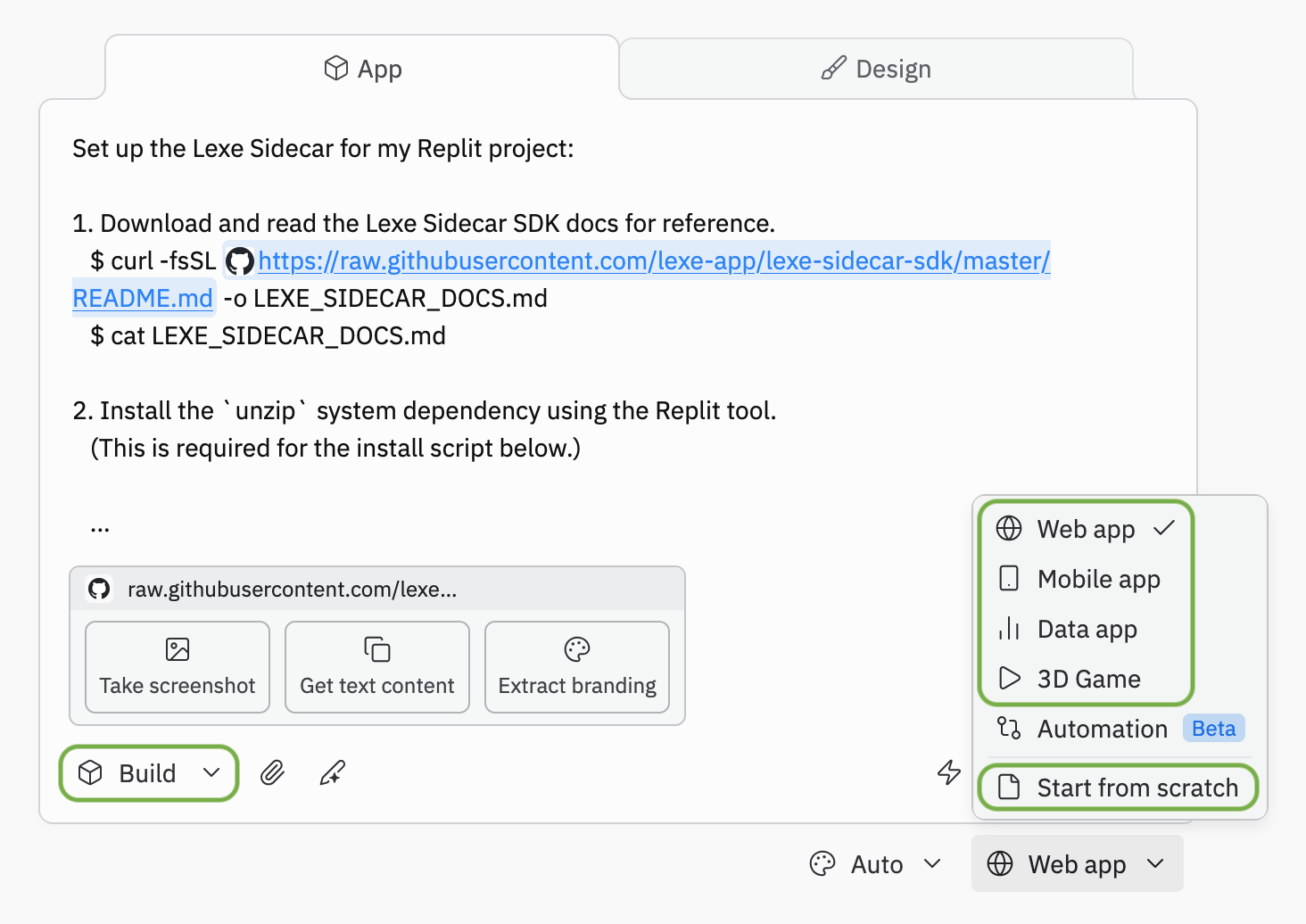 Replit Agent Settings